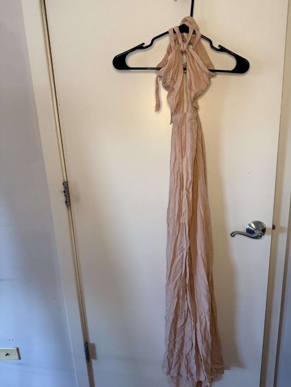 Blush Halter Neck Maxi Dress